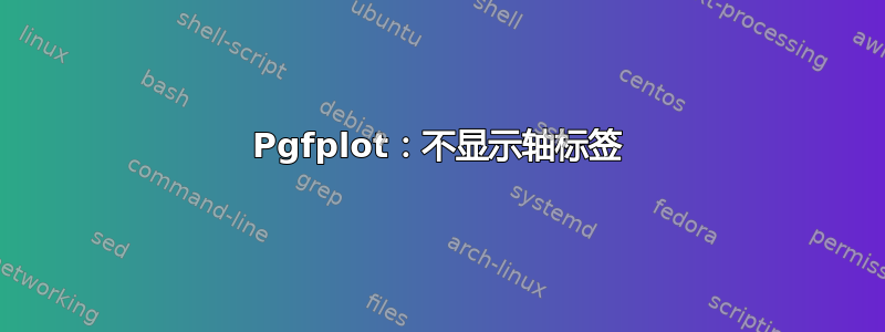 Pgfplot：不显示轴标签