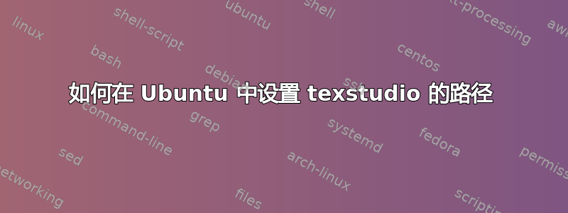 如何在 Ubuntu 中设置 texstudio 的路径