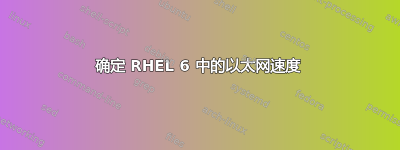 确定 RHEL 6 中的以太网速度