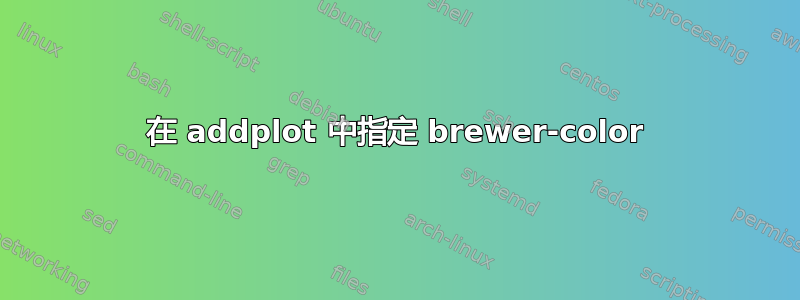 在 addplot 中指定 brewer-color