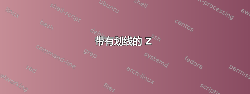 带有划线的 Z