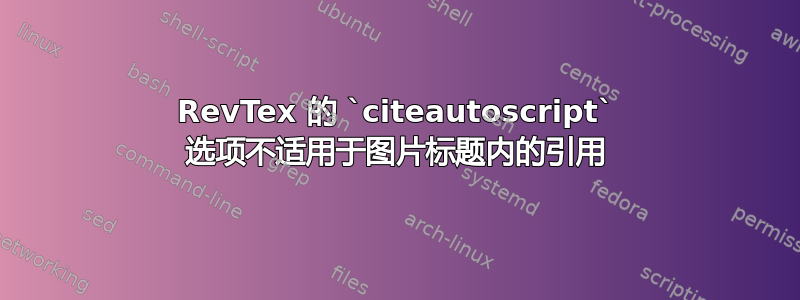 RevTex 的 `citeautoscript` 选项不适用于图片标题内的引用