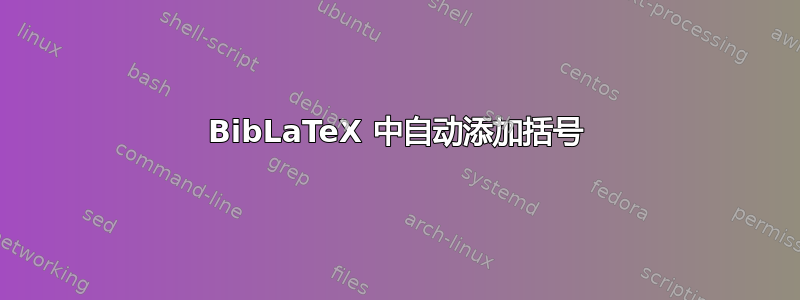 BibLaTeX 中自动添加括号