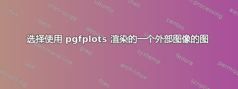 选择使用 pgfplots 渲染的一个外部图像的图