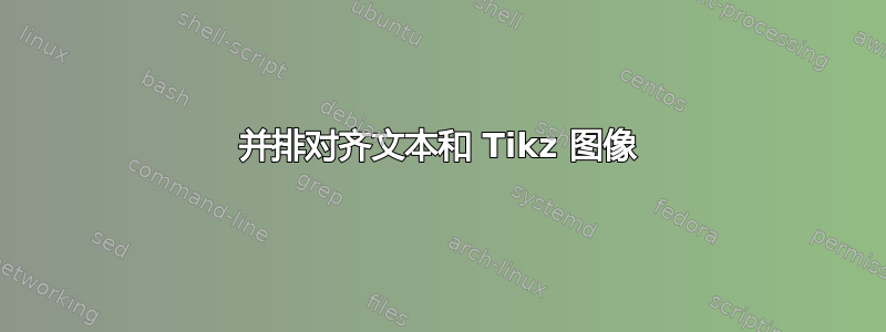 并排对齐文本和 Tikz 图像