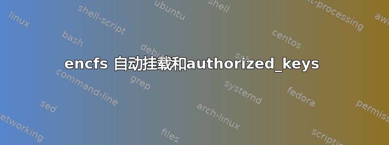 encfs 自动挂载和authorized_keys