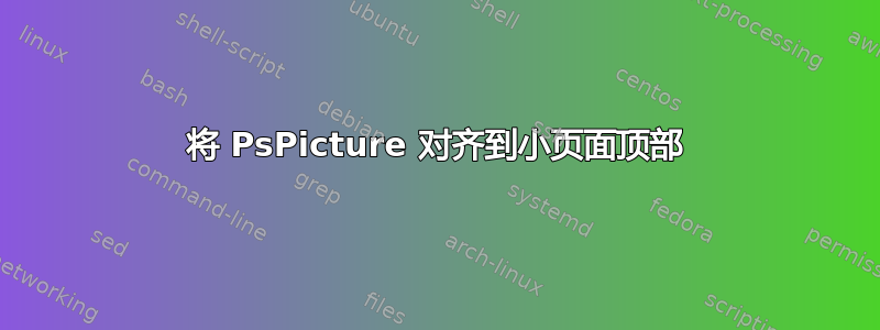 将 PsPicture 对齐到小页面顶部