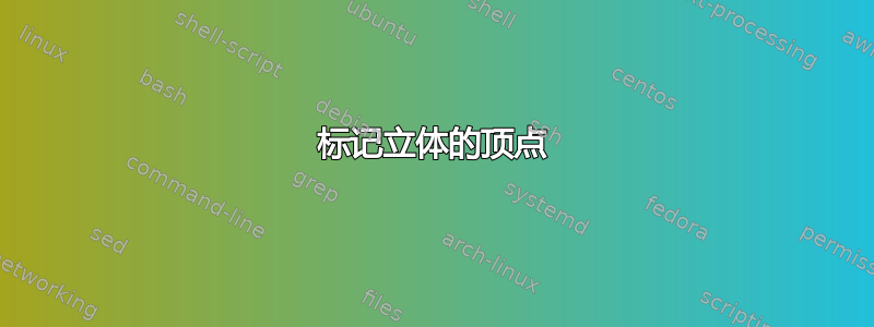 标记立体的顶点