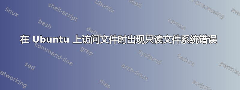 在 Ubuntu 上访问文件时出现只读文件系统错误