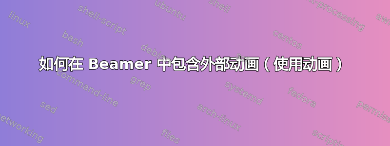 如何在 Beamer 中包含外部动画（使用动画）