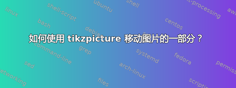 如何使用 tikzpicture 移动图片的一部分？