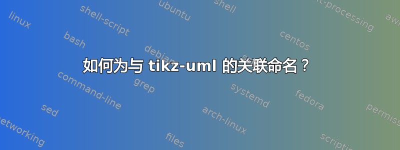 如何为与 tikz-uml 的关联命名？