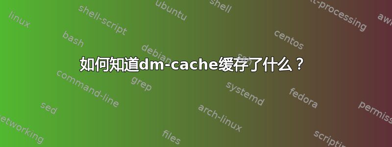 如何知道dm-cache缓存了什么？