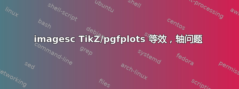 imagesc TikZ/pgfplots 等效，轴问题