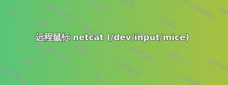 远程鼠标 netcat (/dev/input/mice)