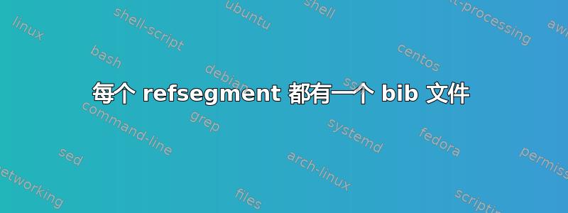 每个 refsegment 都有一个 bib 文件