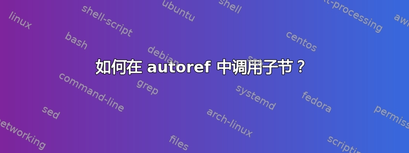 如何在 autoref 中调用子节？