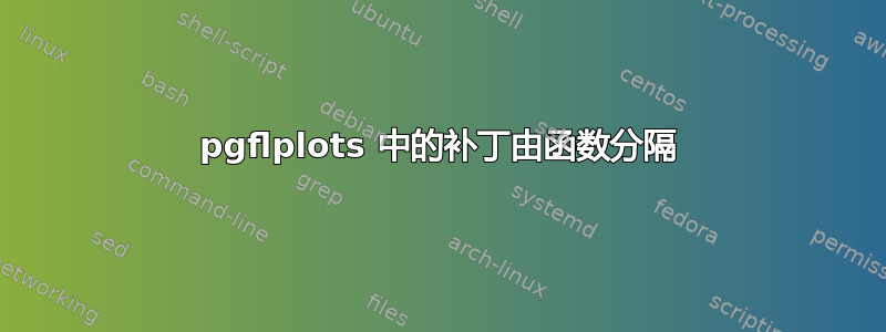 pgflplots 中的补丁由函数分隔