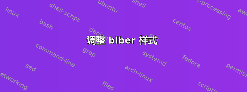 调整 biber 样式