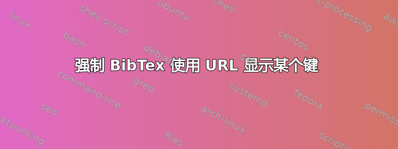 强制 BibTex 使用 URL 显示某个键