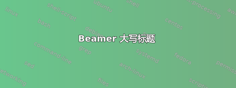 Beamer 大写标题