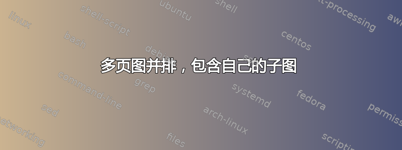 多页图并排，包含自己的子图