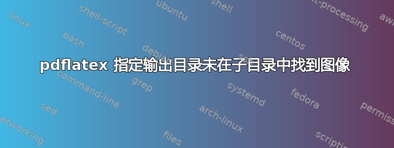 pdflatex 指定输出目录未在子目录中找到图像