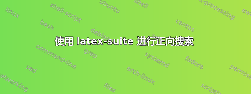 使用 latex-suite 进行正向搜索