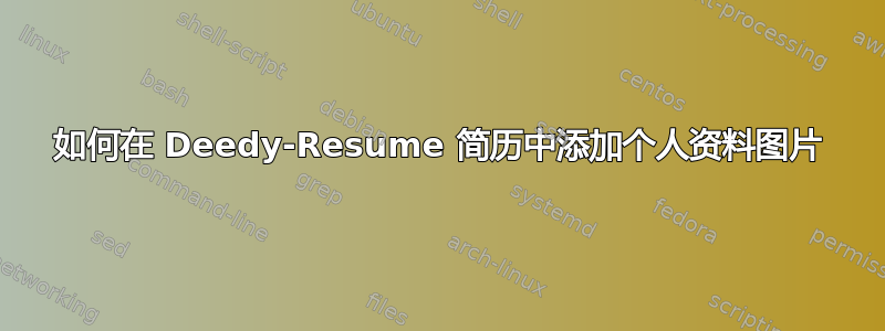 如何在 Deedy-Resume 简历中添加个人资料图片