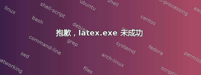 抱歉，latex.exe 未成功