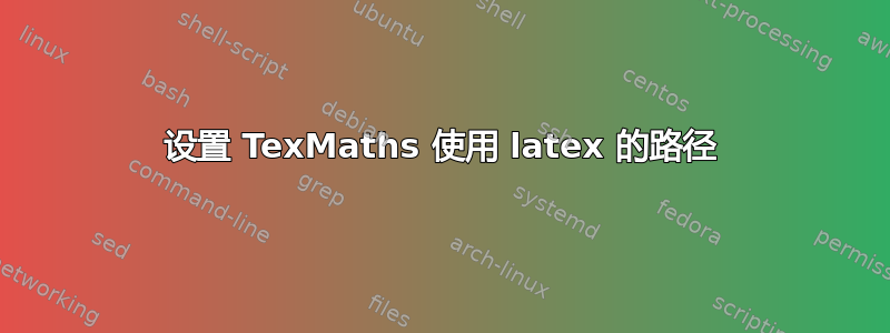 设置 TexMaths 使用 latex 的路径