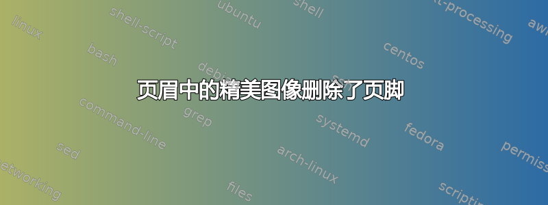 页眉中的精美图像删除了页脚