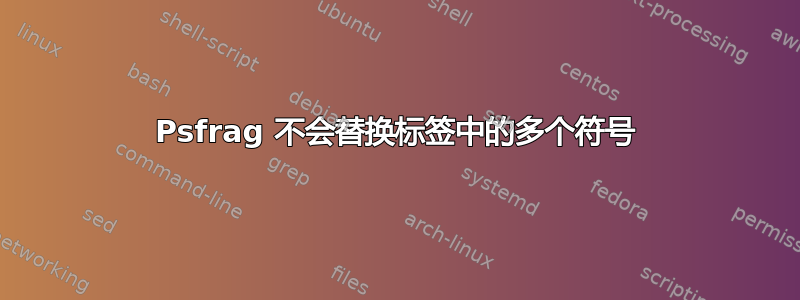 Psfrag 不会替换标签中的多个符号