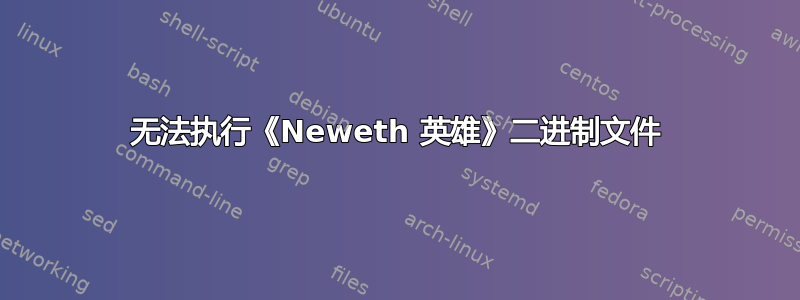 无法执行《Neweth 英雄》二进制文件