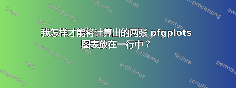 我怎样才能将计算出的两张 pfgplots 图表放在一行中？