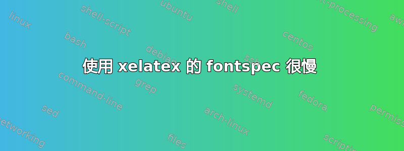 使用 xelatex 的 fontspec 很慢