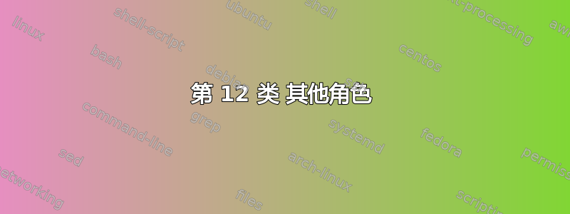 第 12 类 其他角色