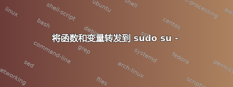 将函数和变量转发到 sudo su -