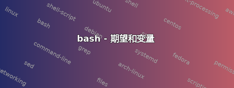 bash - 期望和变量