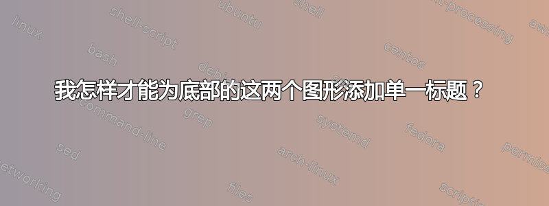 我怎样才能为底部的这两个图形添加单一标题？