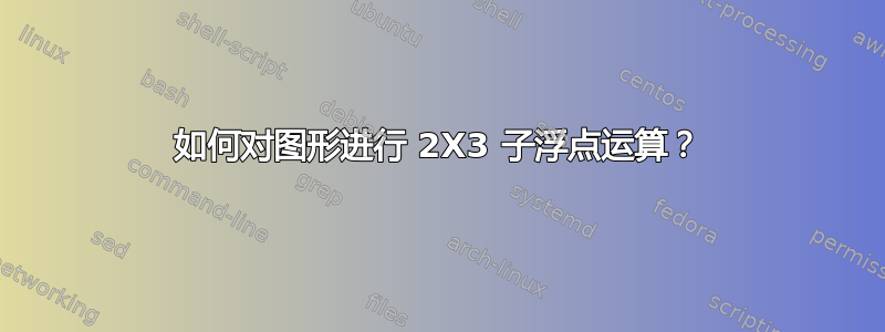 如何对图形进行 2X3 子浮点运算？