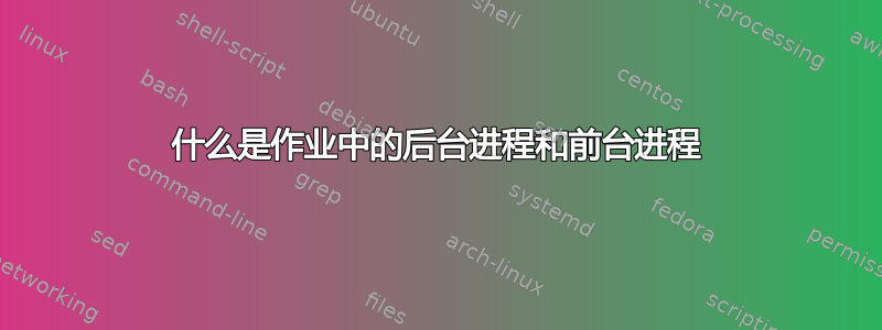 什么是作业中的后台进程和前台进程