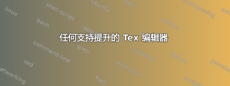 任何支持提升的 Tex 编辑器