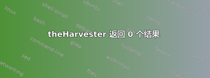 theHarvester 返回 0 个结果