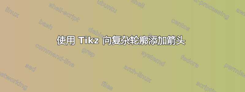 使用 Tikz 向复杂轮廓添加箭头