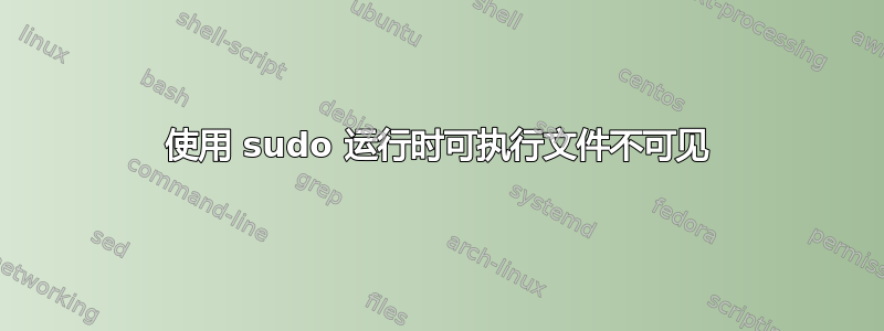 使用 sudo 运行时可执行文件不可见