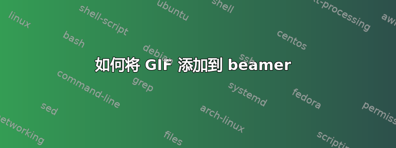 如何将 GIF 添加到 beamer 