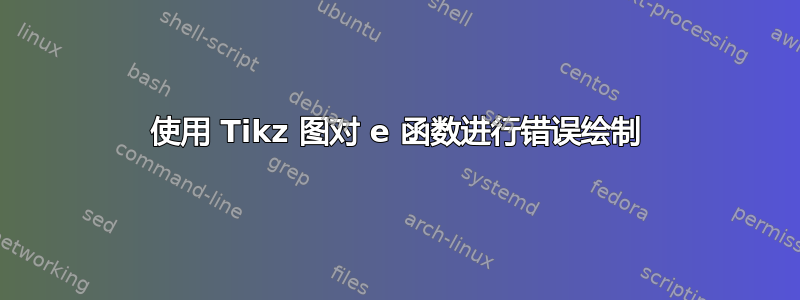 使用 Tikz 图对 e 函数进行错误绘制