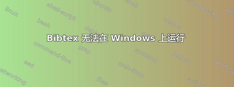 Bibtex 无法在 Windows 上运行