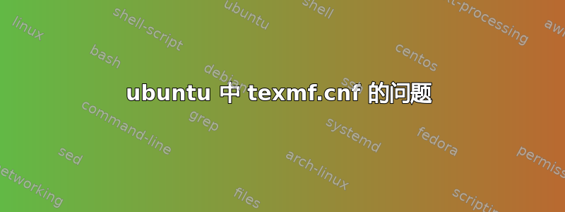 ubuntu 中 texmf.cnf 的问题